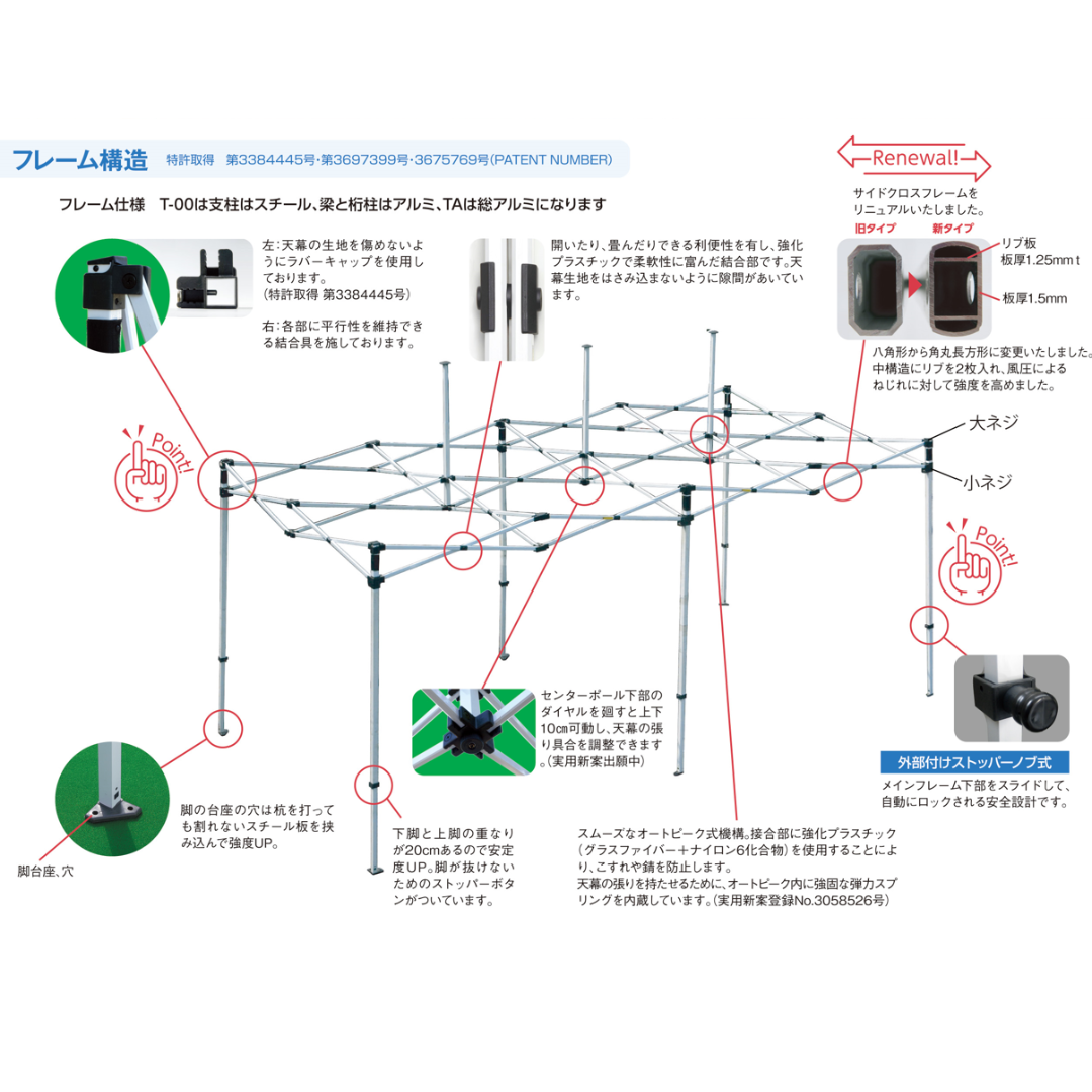 ミスタークイック TA-33 3.0mx3.0m 総アルミタイプ