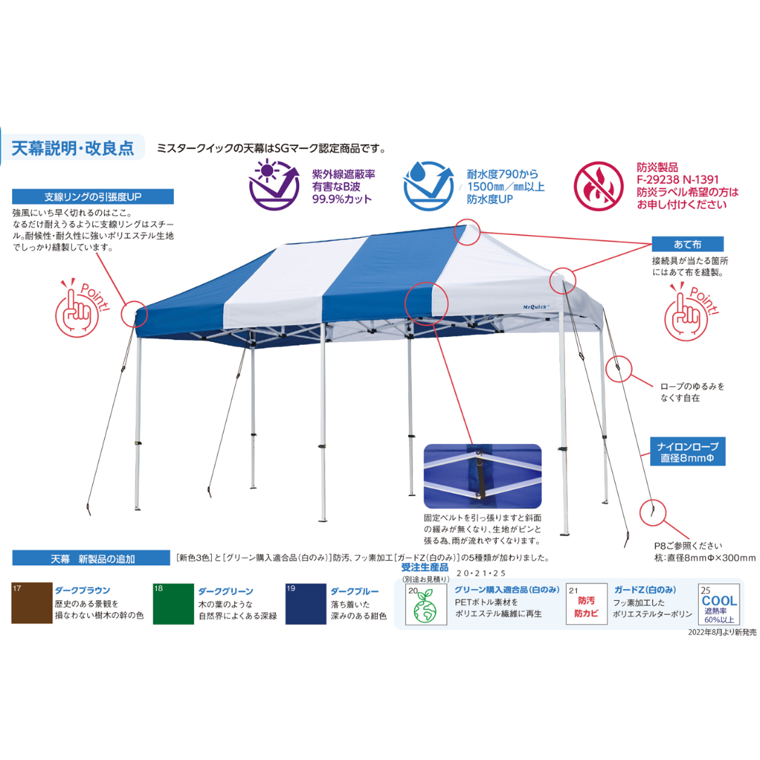 ミスタークイック TA-35 3.6m x 5.4m 総アルミタイプ