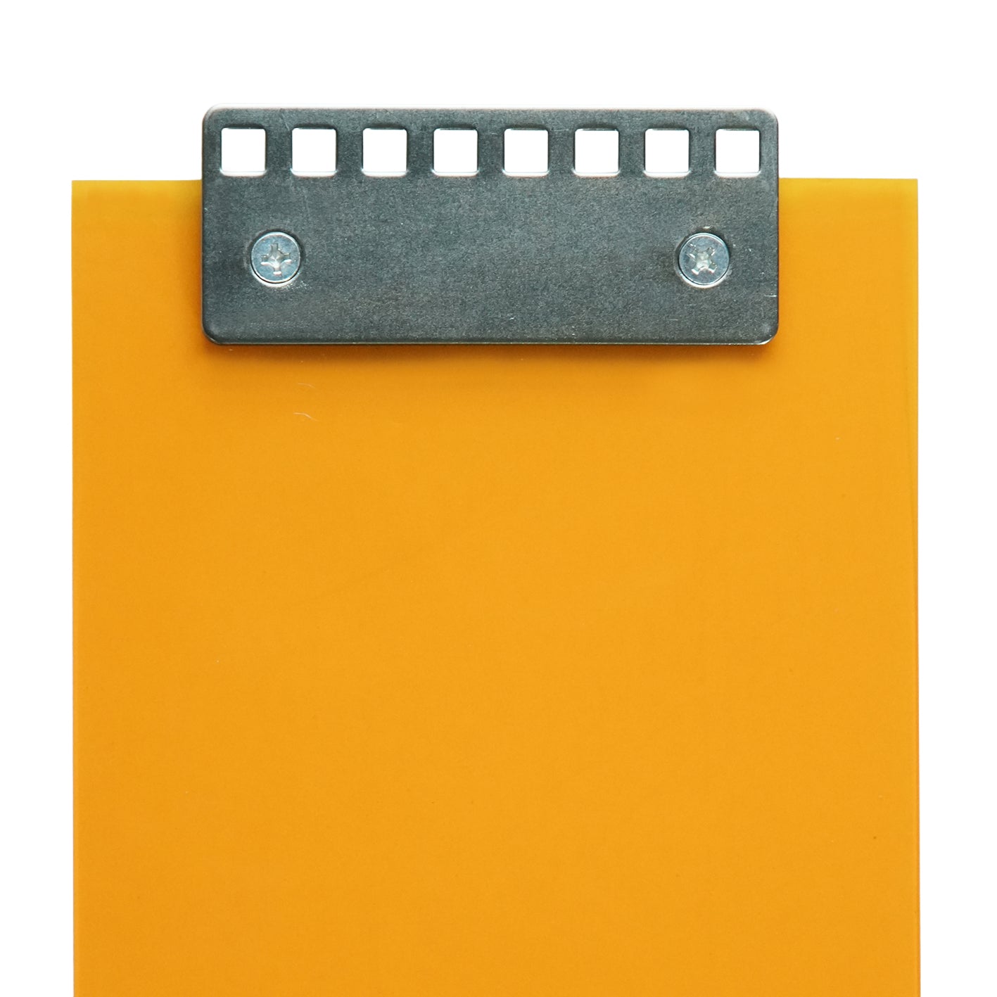 のれんビニール フラット静電防虫オレンジ t3ｍｍ 200mm幅 mカット Aタイプ固定式ハンガー付き