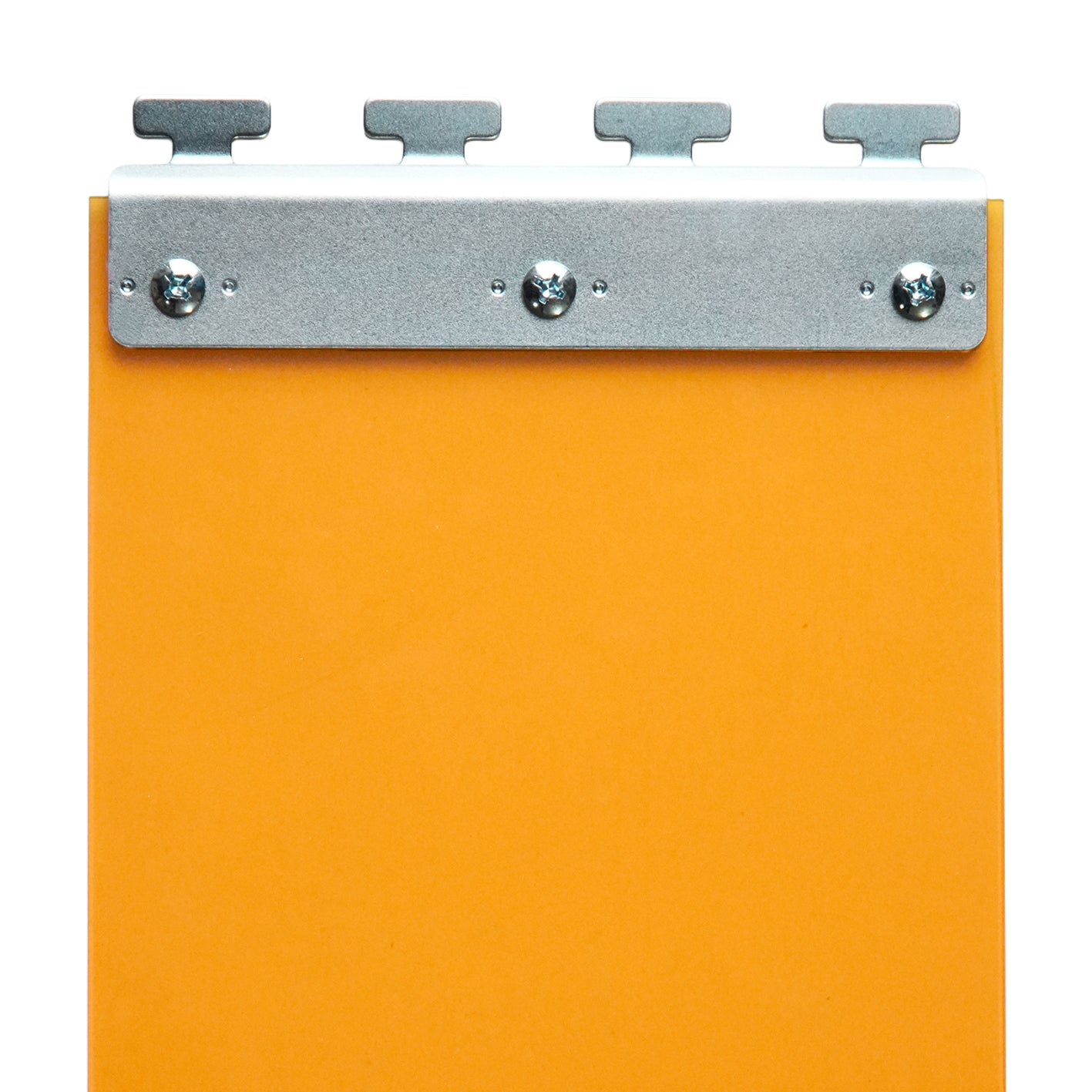 のれんビニール フラット静電防虫オレンジ t3ｍｍ 200mm幅 mカット Bタイプ固定式ハンガー付き