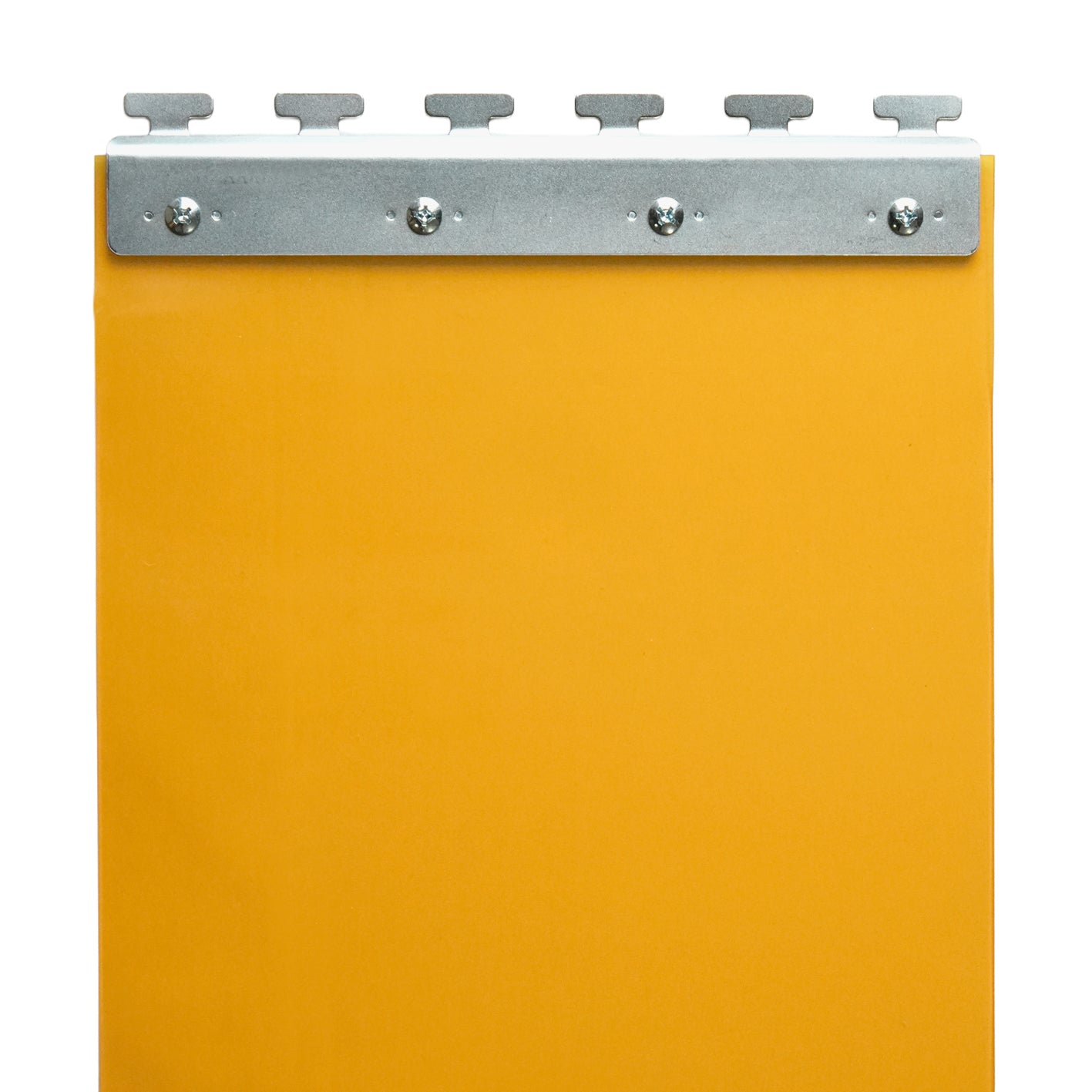 のれんビニール フラット静電防虫オレンジ t2ｍｍ 300mm幅 mカット Bタイプ固定式ハンガー付き