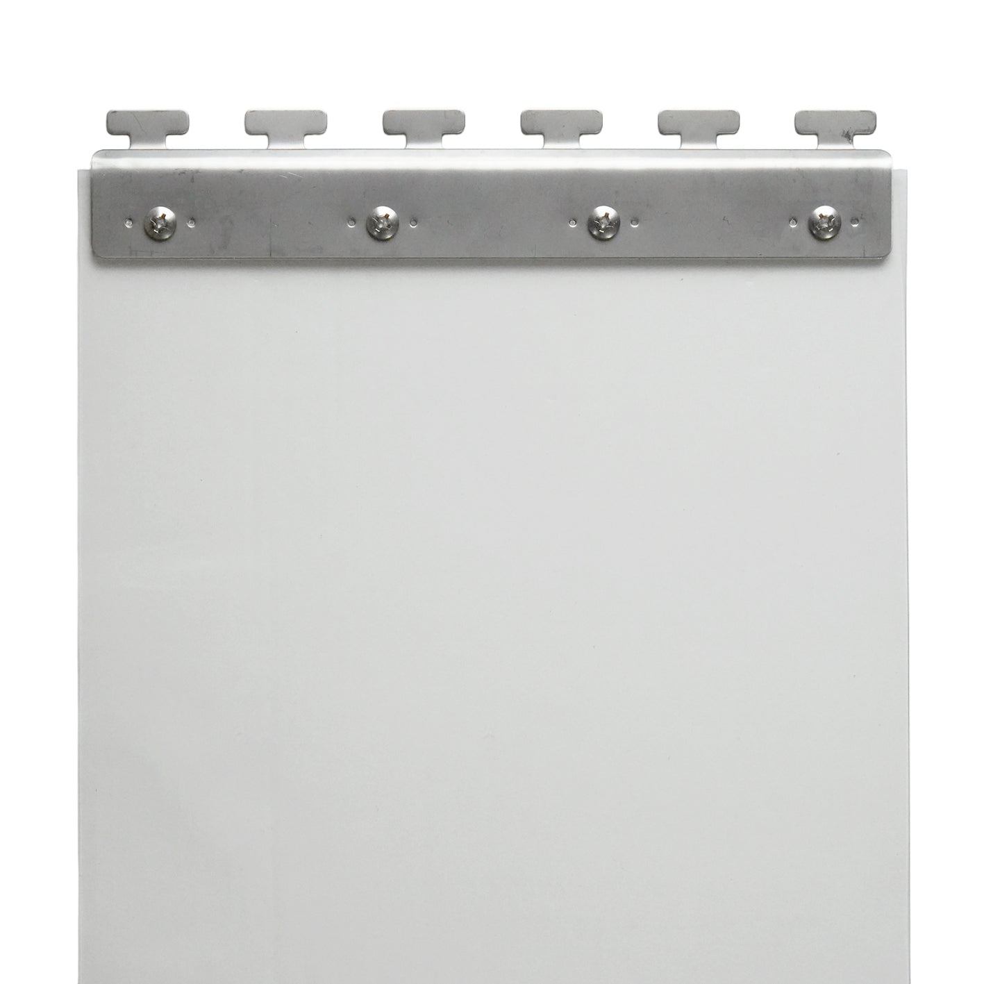 のれんビニール フラット静電透明 t2ｍｍ 300mm幅 mカット Bタイプ固定式ハンガー付き