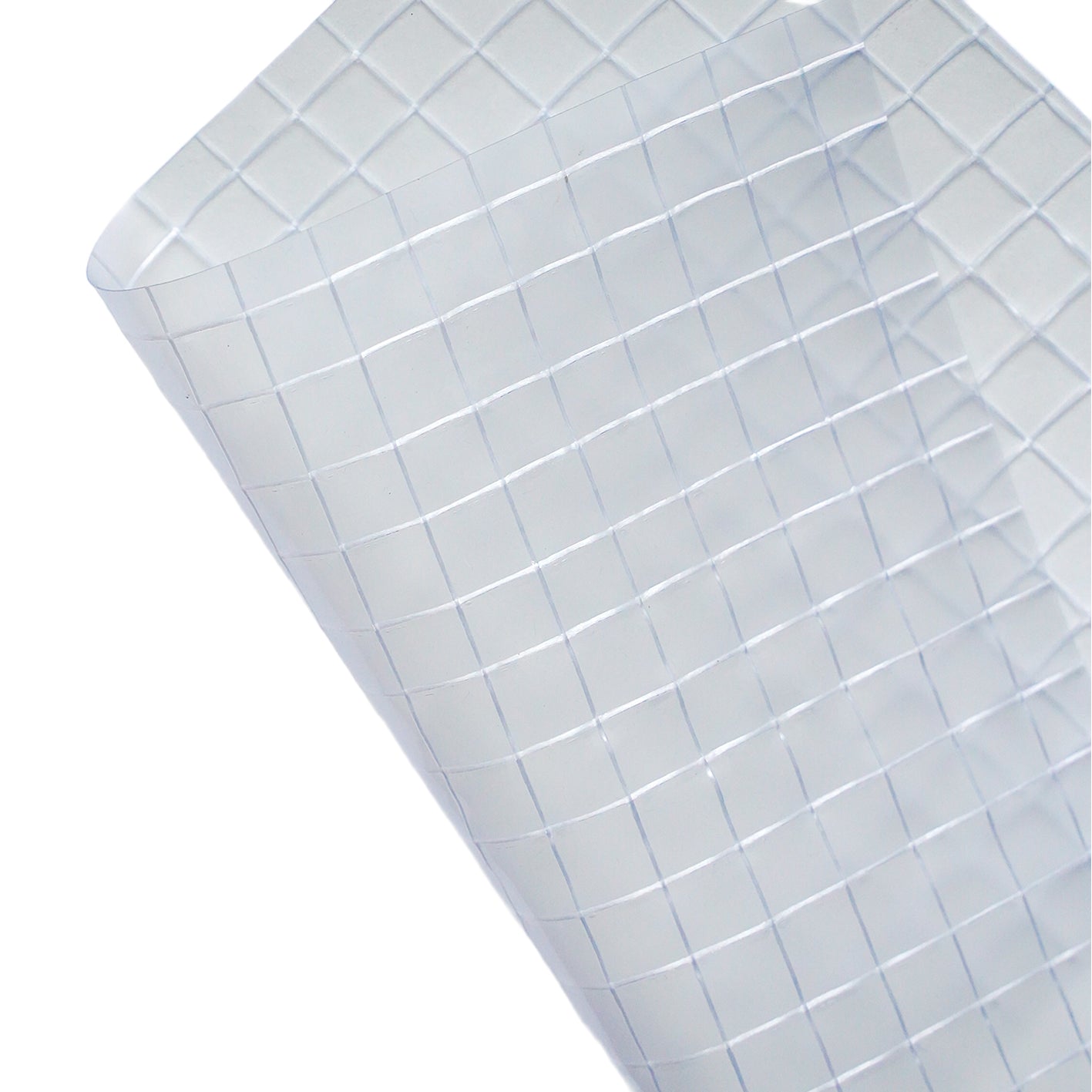 梨地調糸入り透明ビニール e-sheet360 t0.36mm×203cm幅  防炎 耐寒 帯電防止