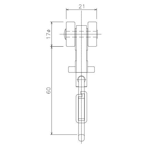 岡田装飾金物 D４０ワンタッチランナーＡ １５Ｔ２１