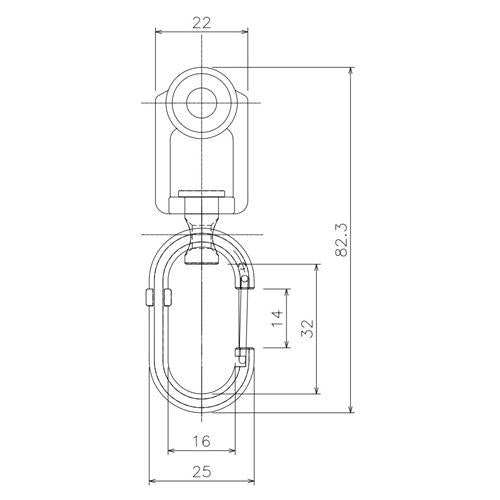 岡田装飾金物 D４０ワンタッチランナーＡ １５Ｔ２１