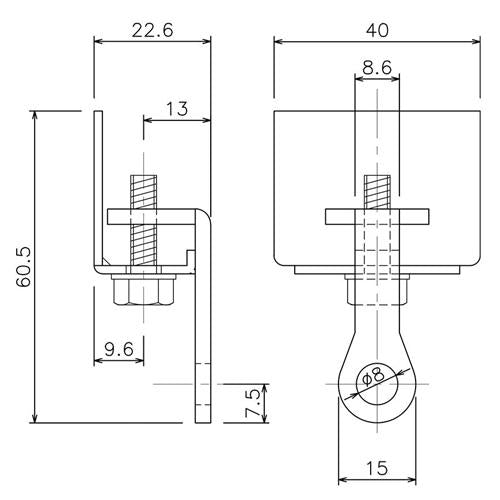 岡田装飾金物 D４０キャップストップ １５Ｔ３１