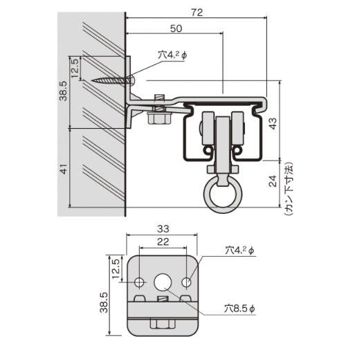 岡田装飾金物 D４０Sブラケット １５Ｔ４１